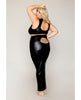 Φόρτωση εικόνας στο πρόγραμμα προβολής Gallery, Stretch Faux Leather Harness Bra &amp; Long Slip Skirt - Black 1X
