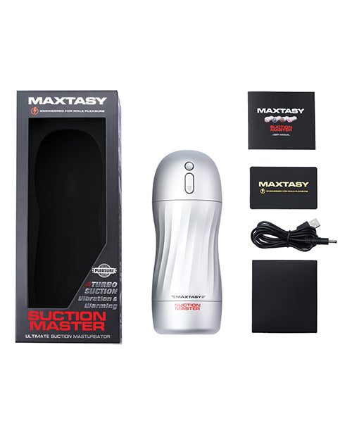 Maxtasy Suction Master Realistic Stroker Nude Vibration and Warming Modes Sex Toy