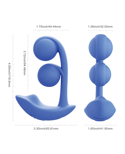 Melody Twin Balls Clit & G-Spot Vibrator - Blue