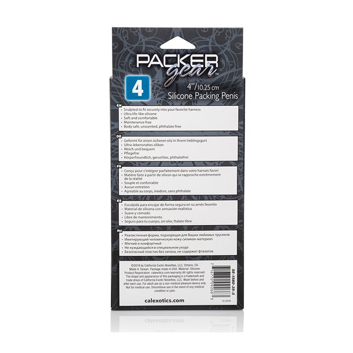 Packer Gear 4" Silicone Packing Penis - Black