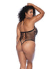 Load image into Gallery viewer, Floral Convertible Top Fishnet Bodysuit - Black QN
