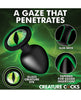 Load image into Gallery viewer, Creature Eye Green Eye Silicone Butt Plug Large Cat Eye Design
