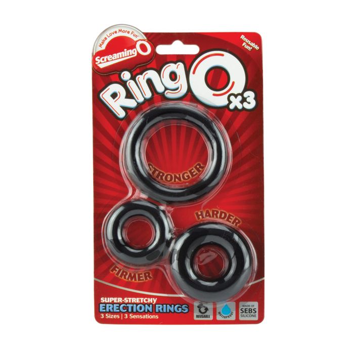 Screaming O RingO - Paquete negro de 3