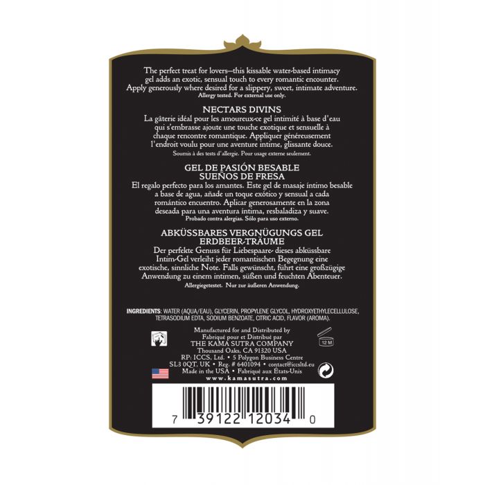Kama Sutra Divine Nectars - 5 oz Strawberry Dreams