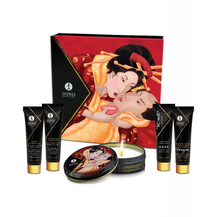 Shunga Geisha's Secret Luxury Gift Set - Sparkling Strawberry Wine