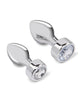 Load image into Gallery viewer, Gemsations 2 pc 3.25" &amp; 3.7" Tapered Bling Bling Metal Butt Plug Training Set - Silver
