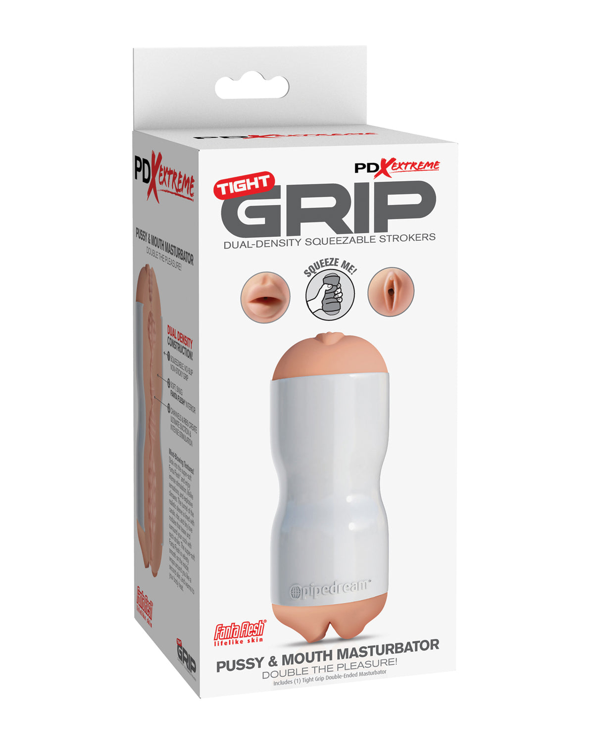 Pipedream Extreme Toyz Tight Grip Dual Density Squeezable Strokers - Pussy & Mouth