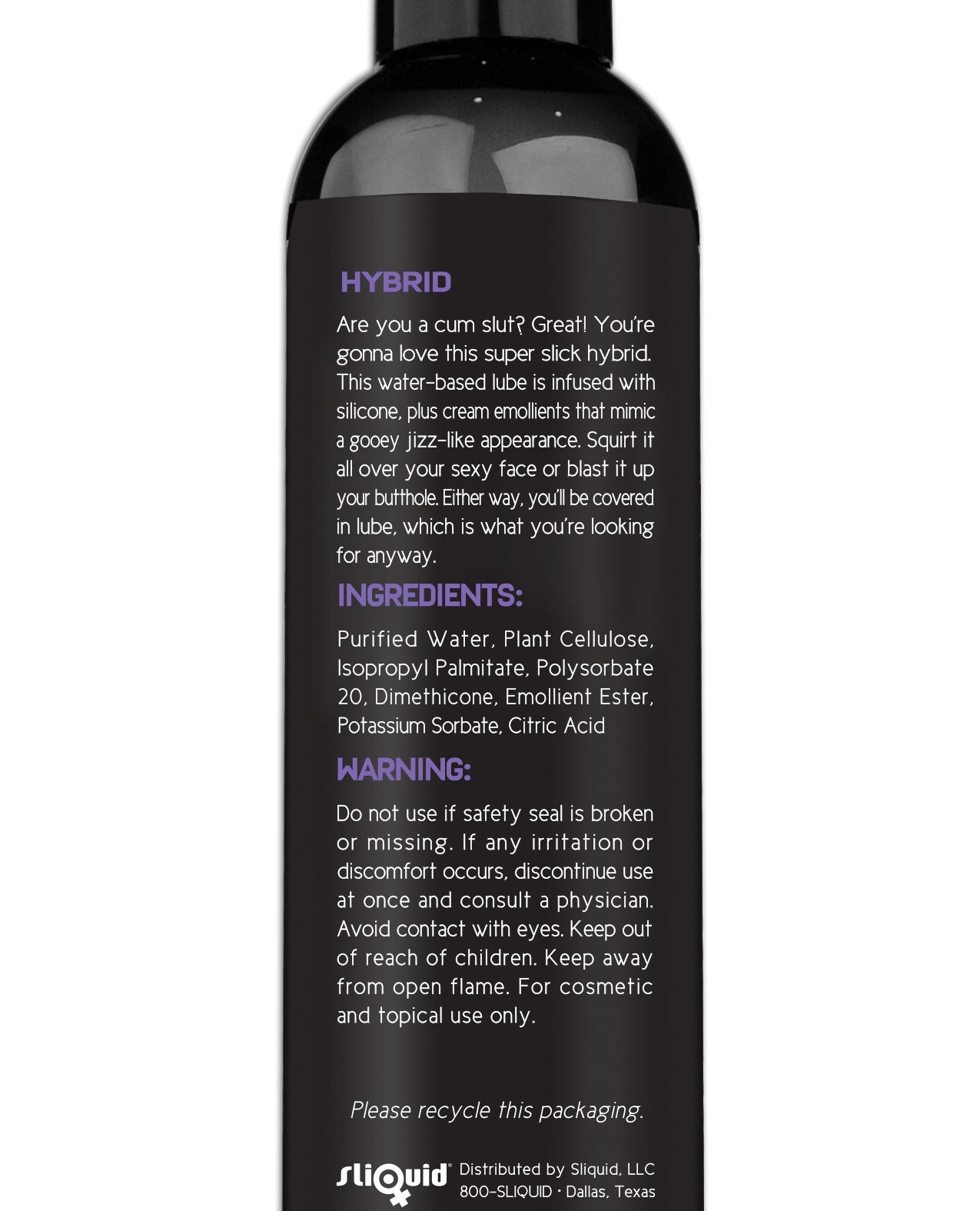 Ride BodyWorx Silk Hybrid Lubricant 8.5 Oz Water Based