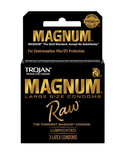 Trojan Magnum Raw Condoms Ultra Thin Large Size Pack Of 3