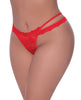 Cargue la imagen en el visor de la galería, Ooh La Lace Cross Strap Split Crotch Tanga Panty Red QN

