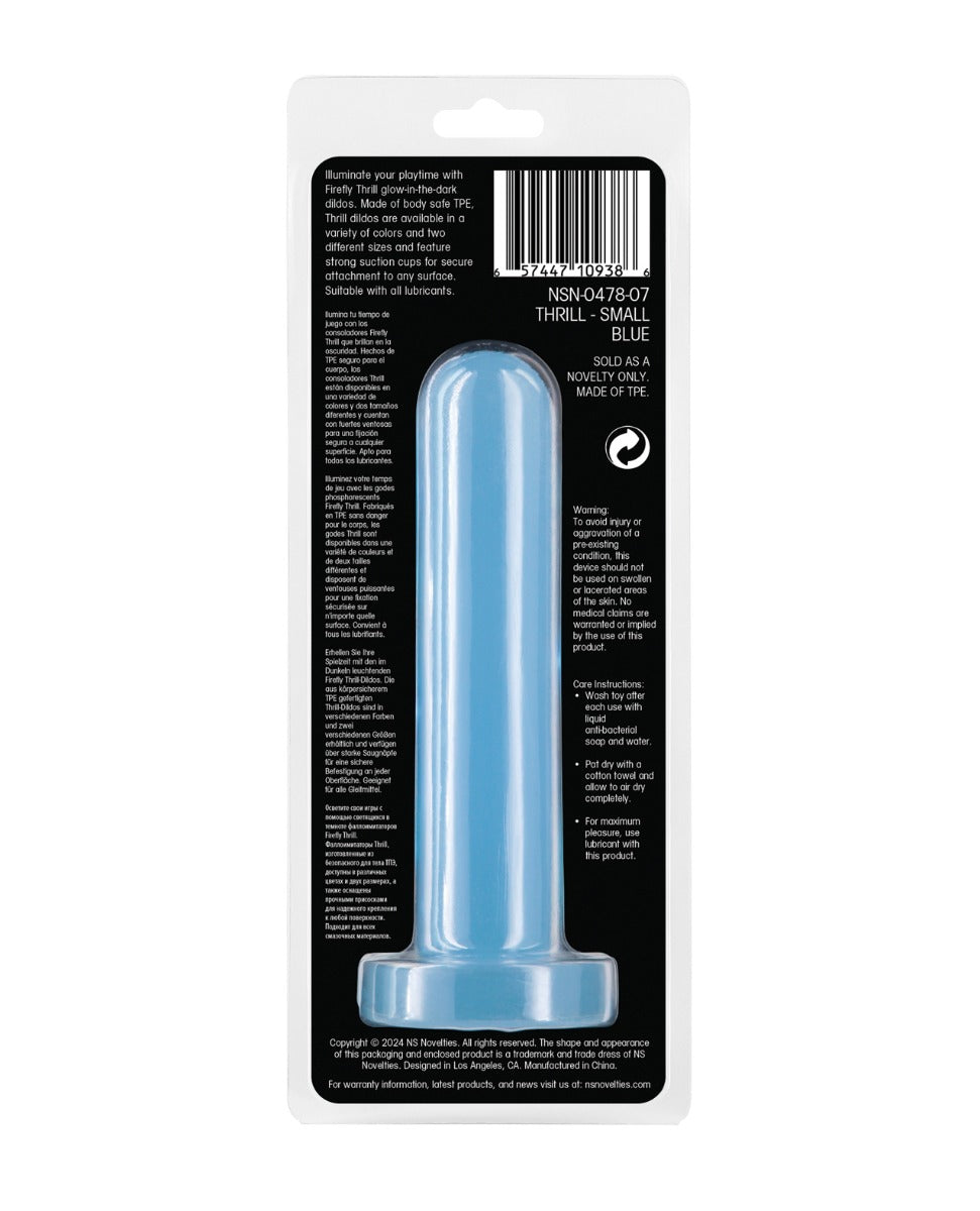 Firefly Thrill Glow in the Dark Dildo - Small - Blue