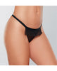 Load image into Gallery viewer, Adore Black Tie Mesh Front w/Flounce Open Bow Back Panty Black O/S
