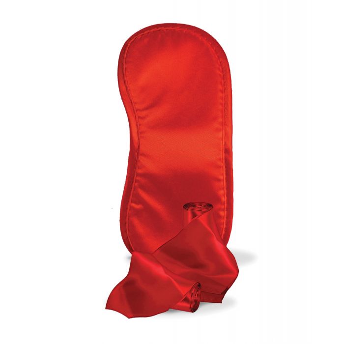 Pleasure Package We're Going to Need a Safe Word Satin Blind Fold, Wrist & Ankle Sash - Red