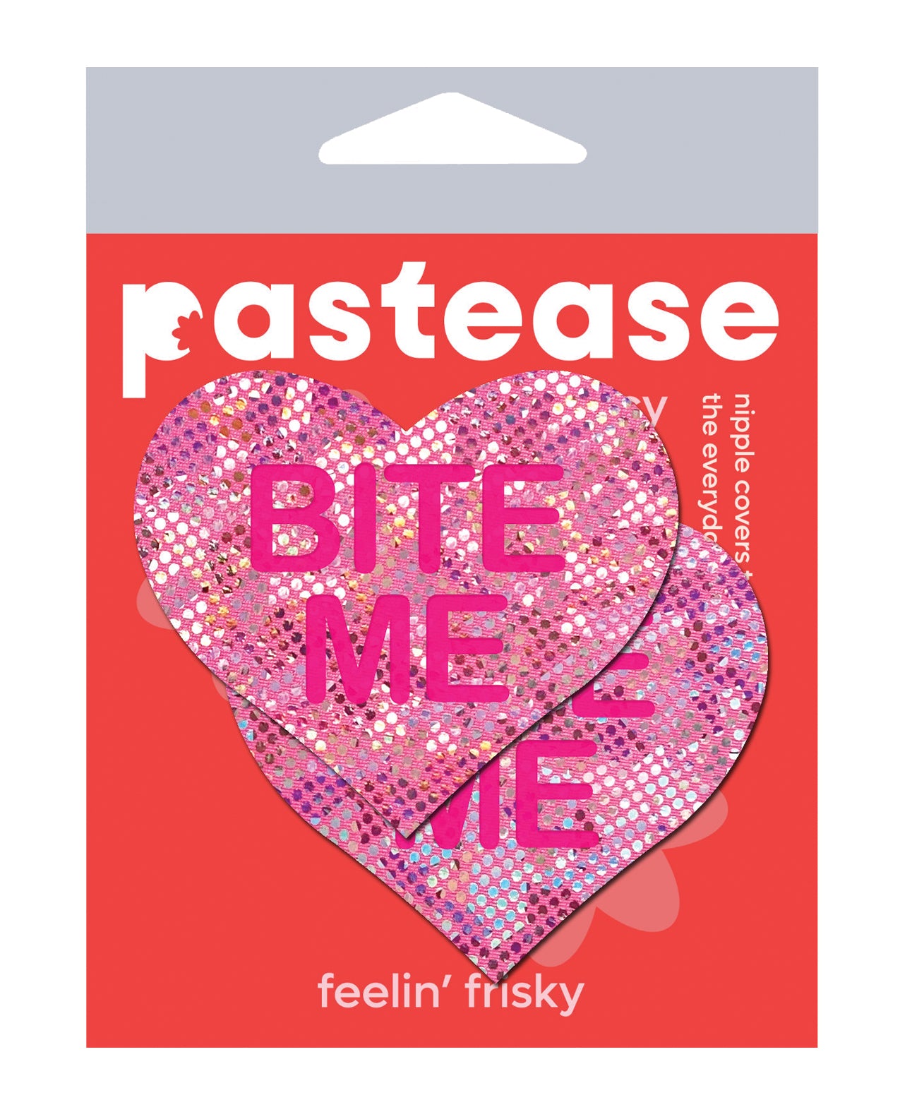 Pastease Bite Me Pasties en forme de cœur Rose Rouge Taille Unique Ensemble