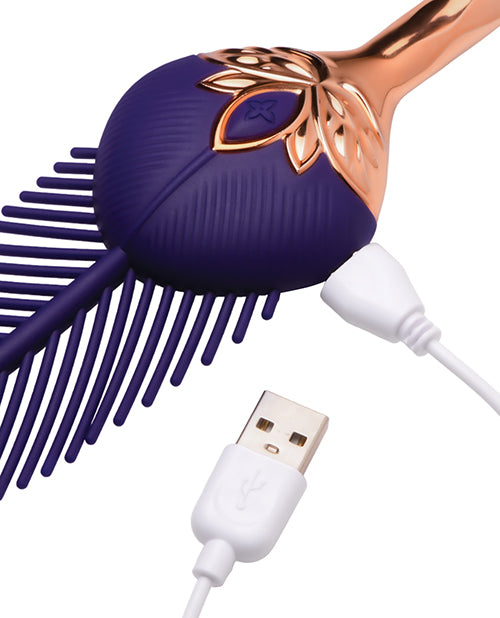 Master Series The Tickler Vibrating Silicone Feather Tickler