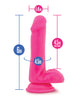 Ladda bilden i Galleri Viewer, Blush Neo 6 Inch Dual Density Dildo With Balls Neon Pink Harness Compatible
