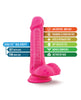 Ladda bilden i Galleri Viewer, Blush Neo 6 Inch Dual Density Dildo With Balls Neon Pink Harness Compatible
