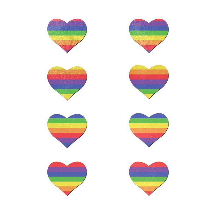 Pastease Mini Rainbow Heart - Pack of 8 O/S