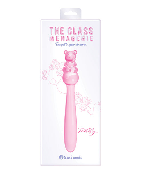 Glass Menagerie Teddy Glass Dildo Pink Borosilicate