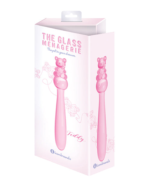 Glass Menagerie Teddy Glass Dildo Pink Borosilicate