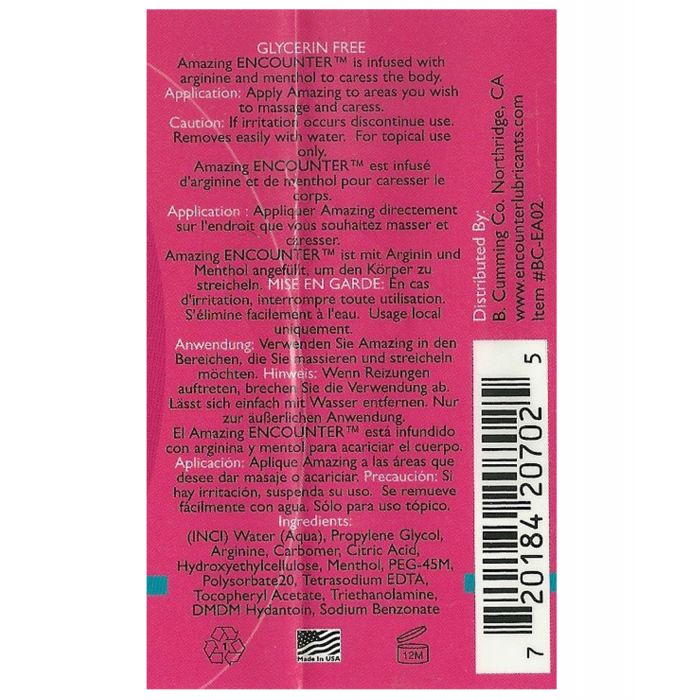 Encounter Female Arousal Lubricant - 2 oz Amazing