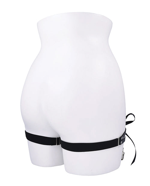 Sex And Mischief Laced Up Garters With Lace Up Corset Design