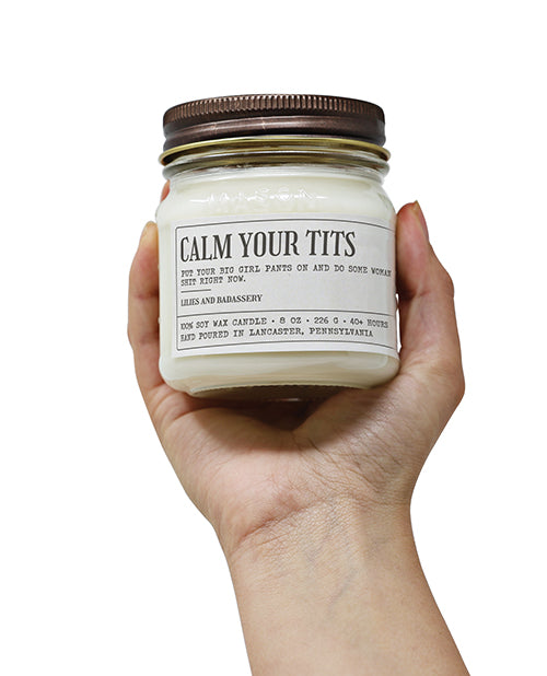 Calm Your Tits - Funny Candle 8 oz Soy Wax