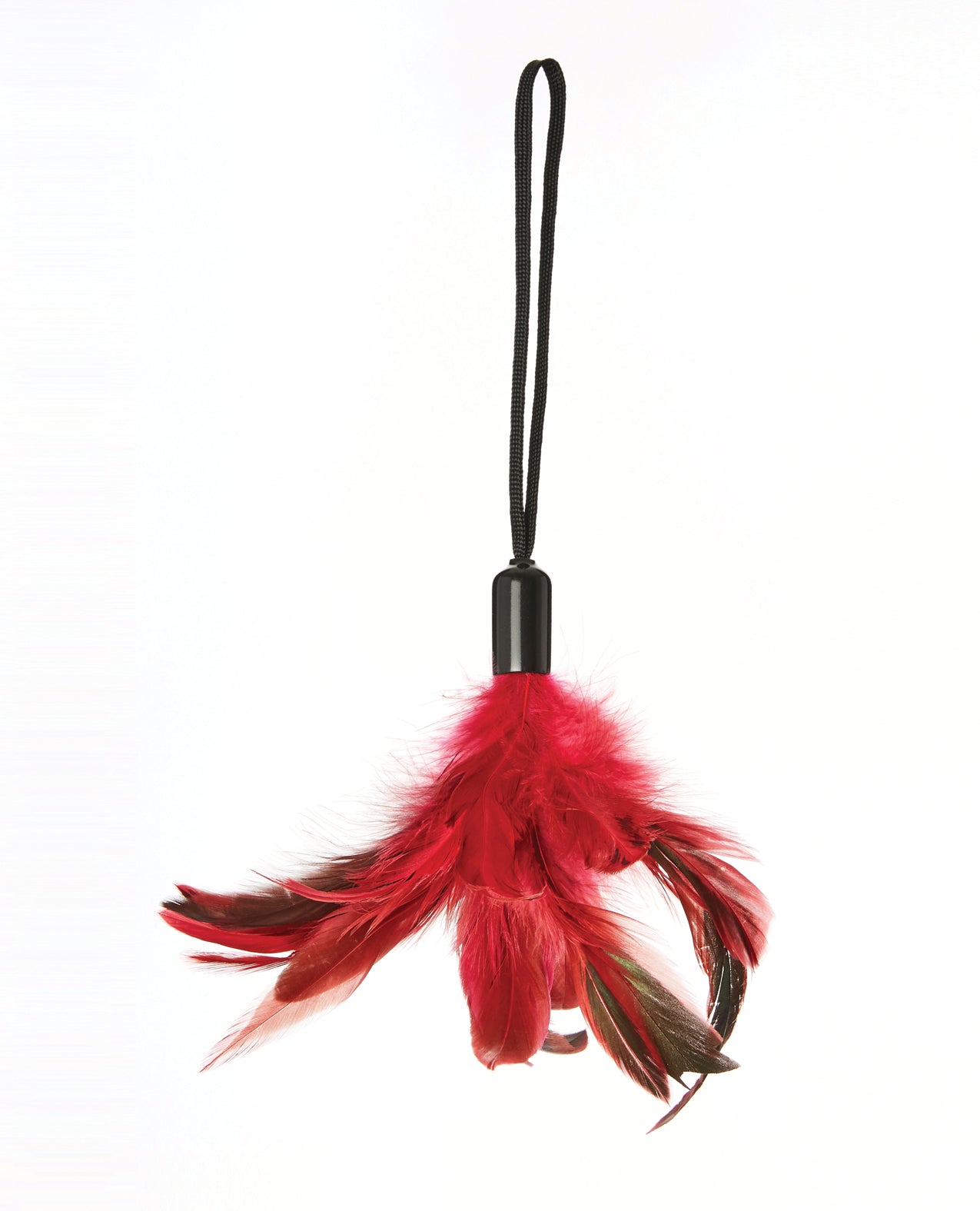 Mini frustino Pleasure Feather Rose con piume di gallo per preliminari sensuali giocattolo per adulti