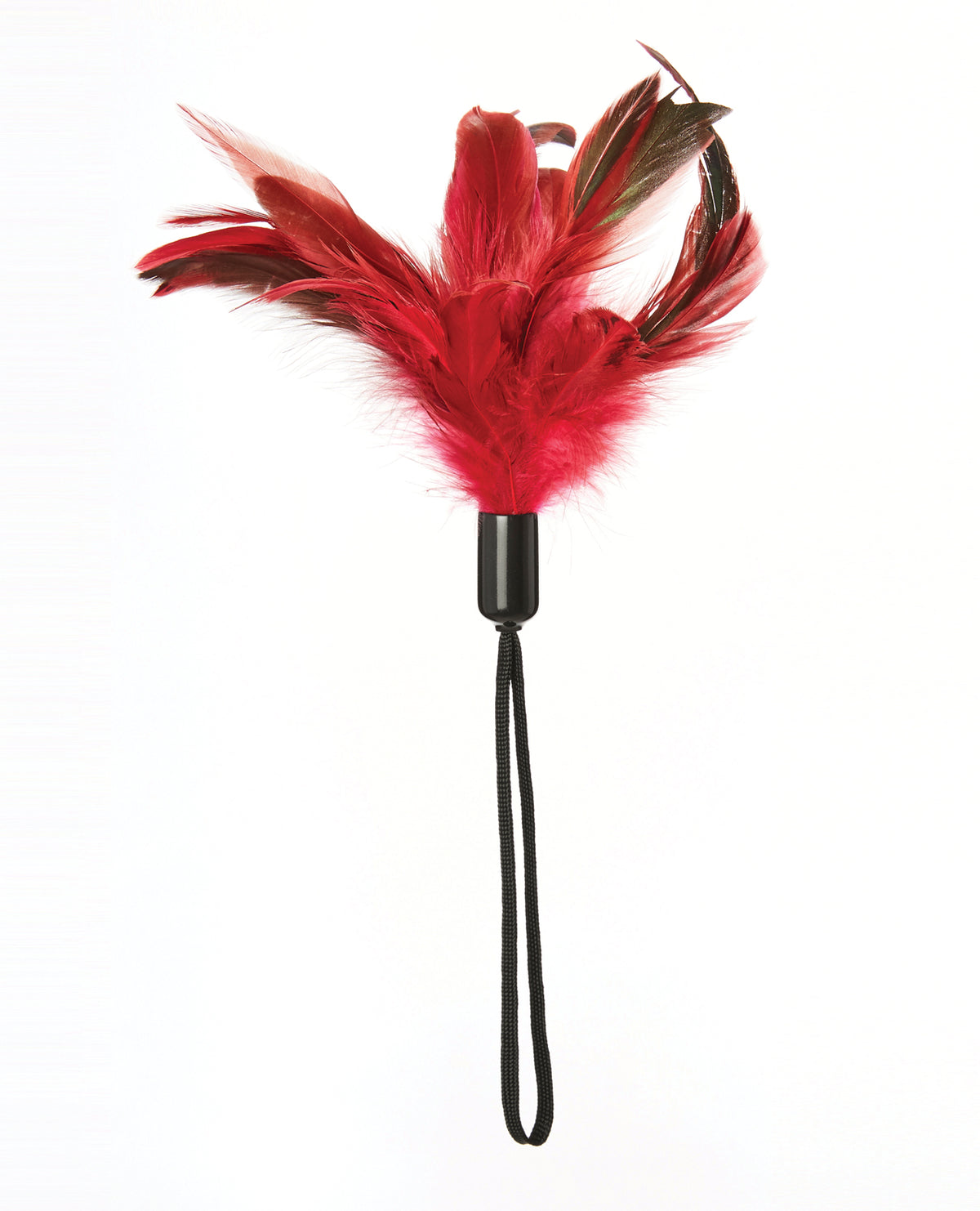 Mini frustino Pleasure Feather Rose con piume di gallo per preliminari sensuali giocattolo per adulti