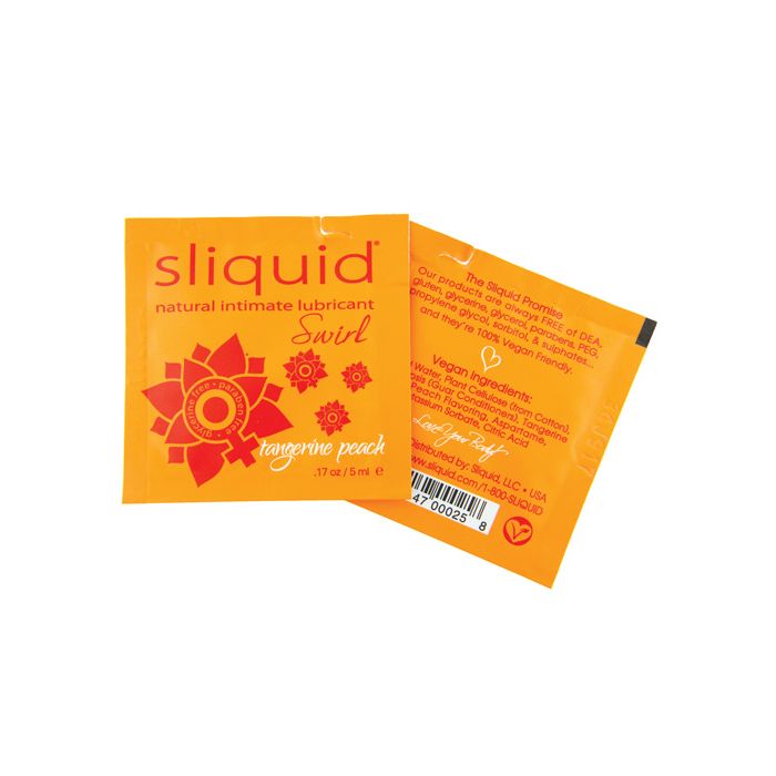 Sliquid Naturals Swirl Peach Lubricant 0.17 Oz Water Based