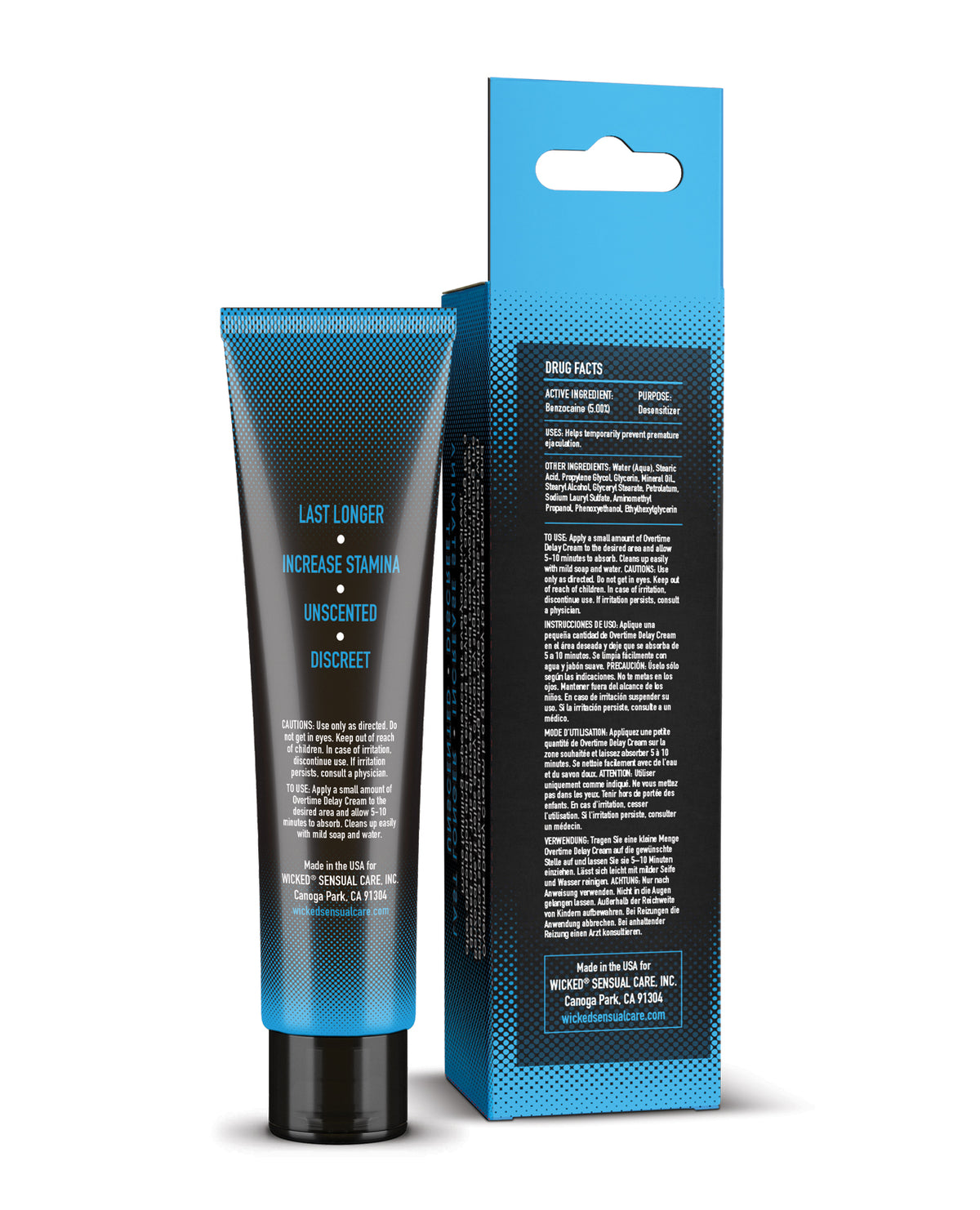 Wicked Sensual Care Overtime Delay Cream/Prolonger For Men - 1 oz