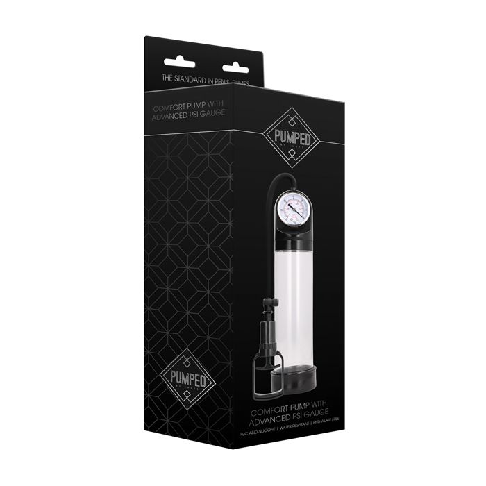 Shots Pumped Comfort Pump w/Advanced PSI Gauge - Transparent