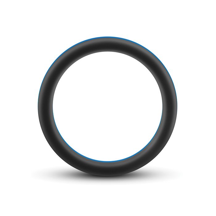 Blush Performance Silicone Go Pro Cock Ring Black Blue Hypoallergenic Comfort