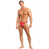 Load image into Gallery viewer, Male Power Red Satin Bong Thong Mens Underwear Small Medium
