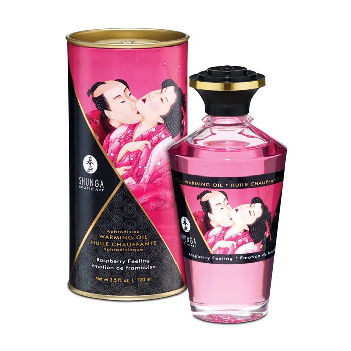 Shunga Erwärmendes Öl - 3.5 oz Himbeer-Gefühl