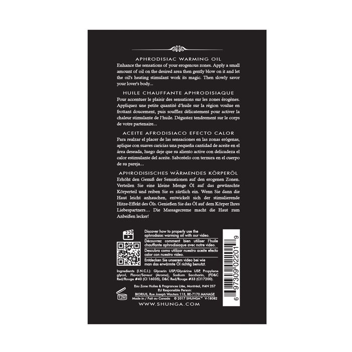 Shunga Erwärmendes Öl - 3.5 oz Himbeer-Gefühl