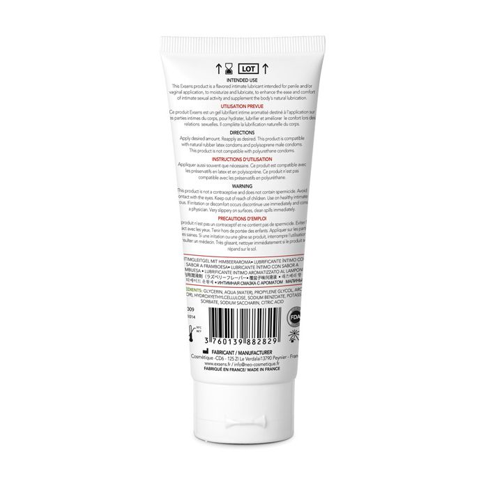 Exsens Of Paris Flavored Raspberry Water Based Lubricant