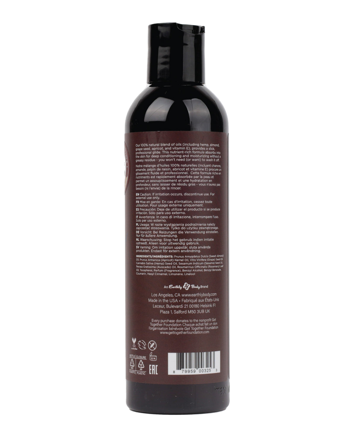 Huile de massage et pour le corps Earthly Body - 8 oz Moroccan Nights
