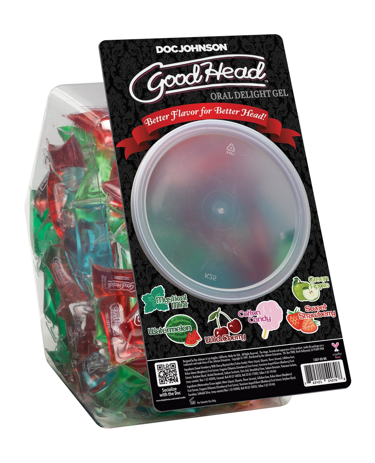 GoodHead Assorted Flavors Pillow Packs 216 Count Oral Sex Gel