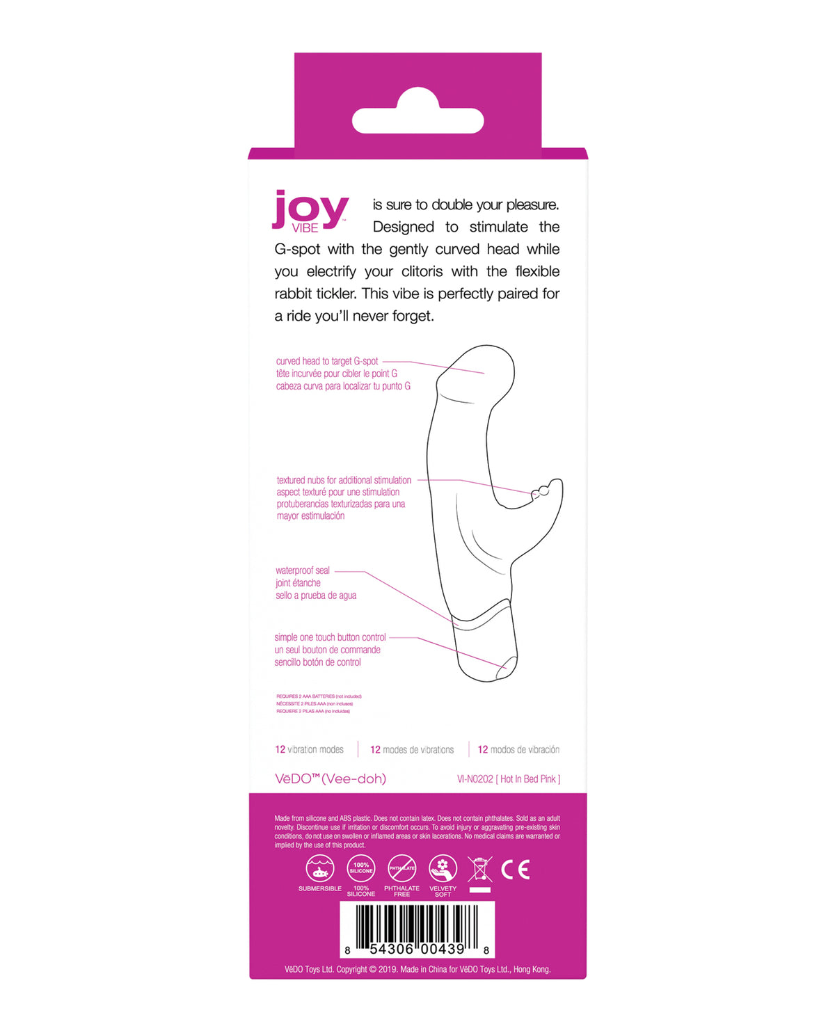 VeDO Joy Mini Vibe - Hot in Bed Rose