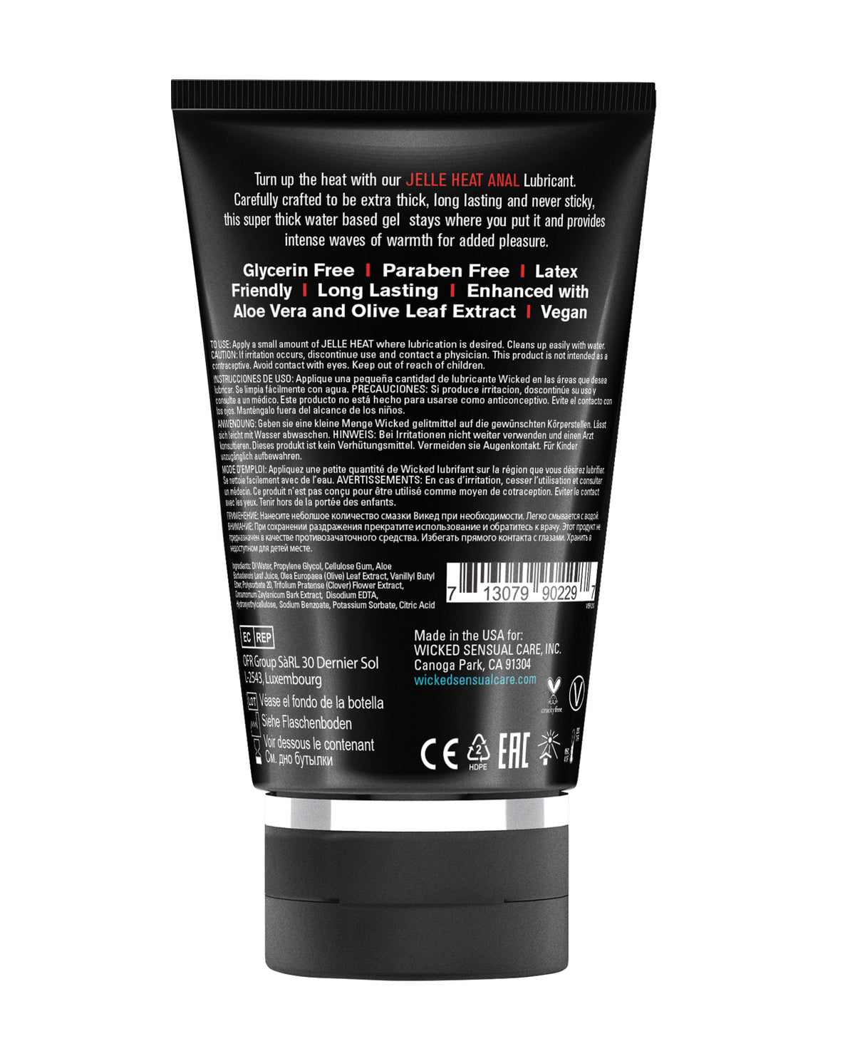 Wicked Sensual Care Jelle Gel Lubrifiant Anal Încălzitor Pe Bază De Apă - 4 oz