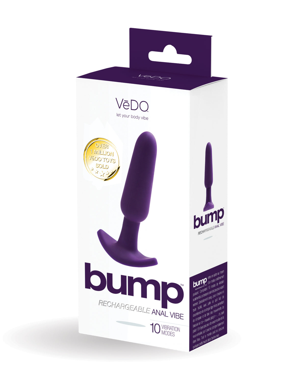 VeDO Bump Vibromasseur Anal Rechargeable - Violet Profond