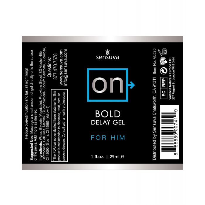 ON for Him Bold Delay Gel - 1 oz