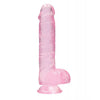 Cargue la imagen en el visor de la galería, Shots RealRock Realistic Crystal Clear 6" Dildo w/Balls - Pink
