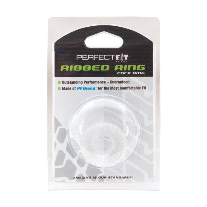 Perfect Fit geribde ring - transparant