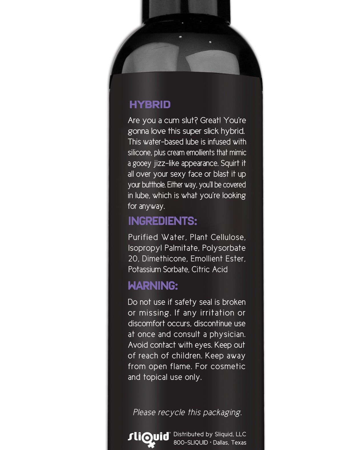 Ride BodyWorx Silk Hybrid Lubricant 2 Ounce Water Based Silicone Blend