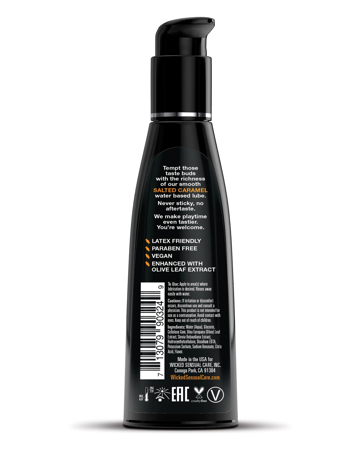 Wicked Sensual Care Aqua Vandbaseret Glidecreme - 4 oz Saltet Karamel