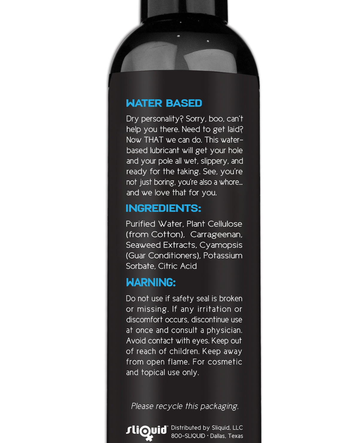 Ride BodyWorx Water Based Lubricant Gel 2 Oz Super Slick No Mess