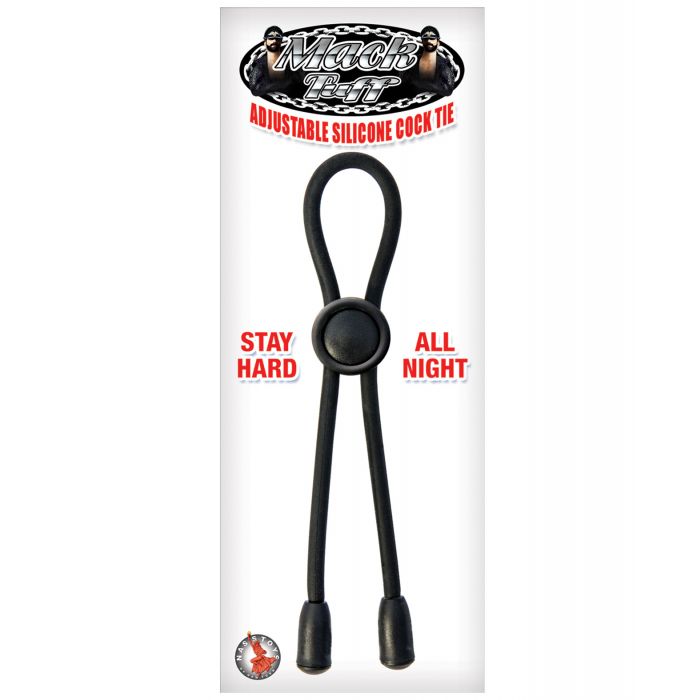Mack Tuff Adjustable Silicone Cock Tie - Black