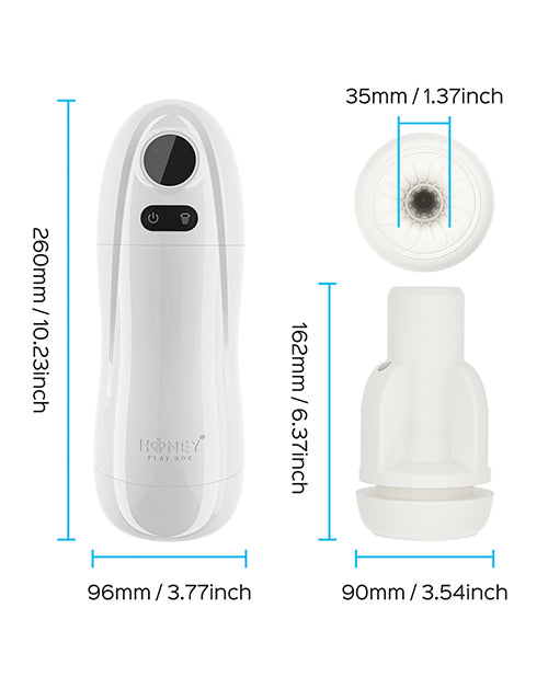 Kai 2 Automatic Blowjob Masturbator White Enhanced Suction And Vibration With Larger Cup And Extended Tunnel